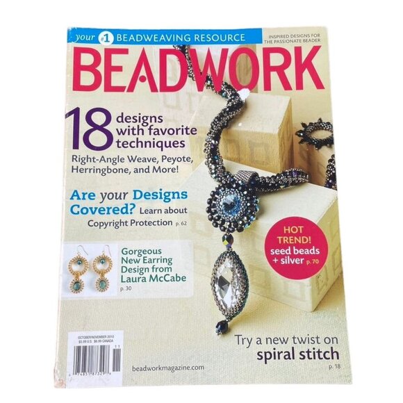 Beadwork Magazine Jewelry Crafting Book u Oct Nov 2010  Vol  13 No 6 - Picture 1 of 7